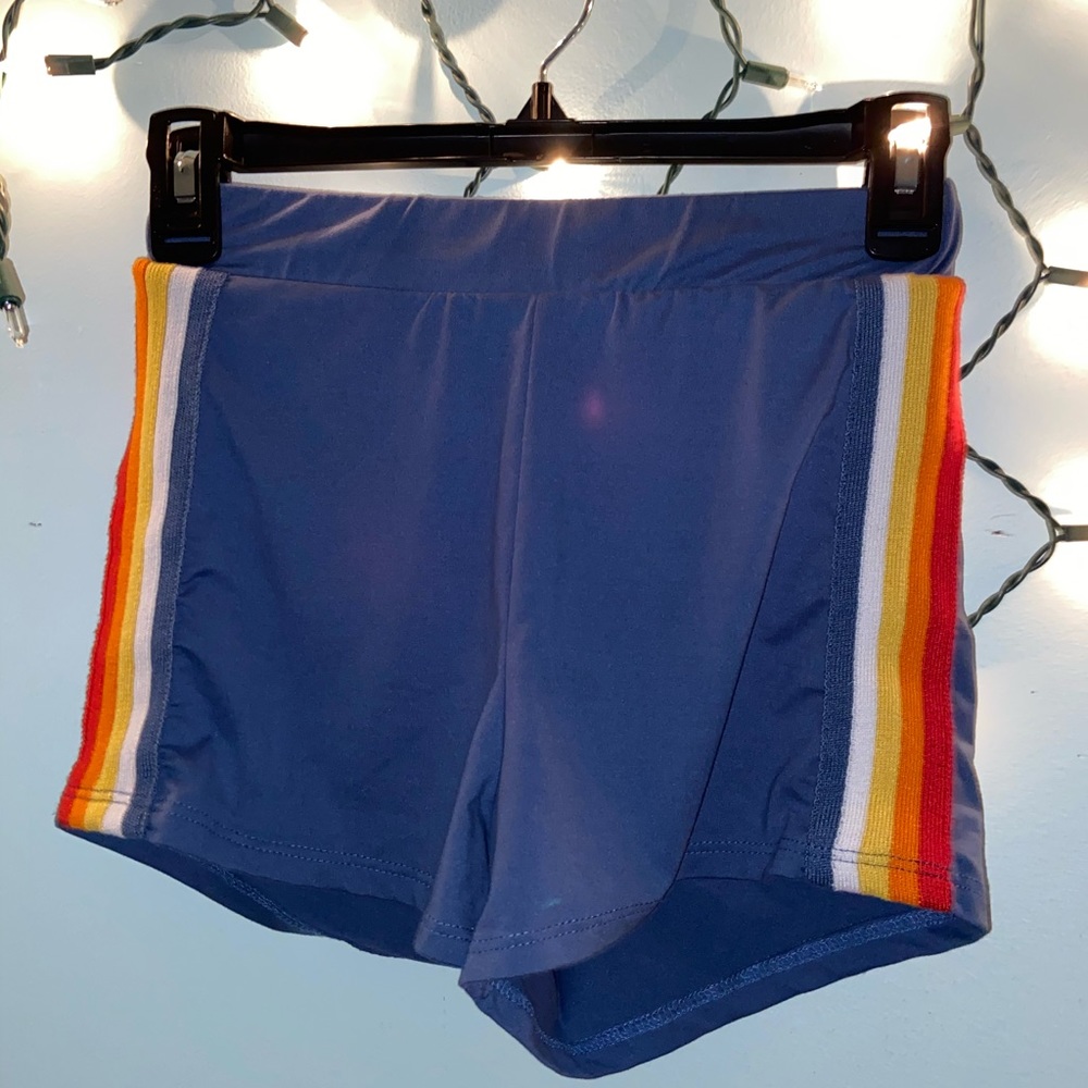💙🌈blue/multi soft mini shorts💙🌈